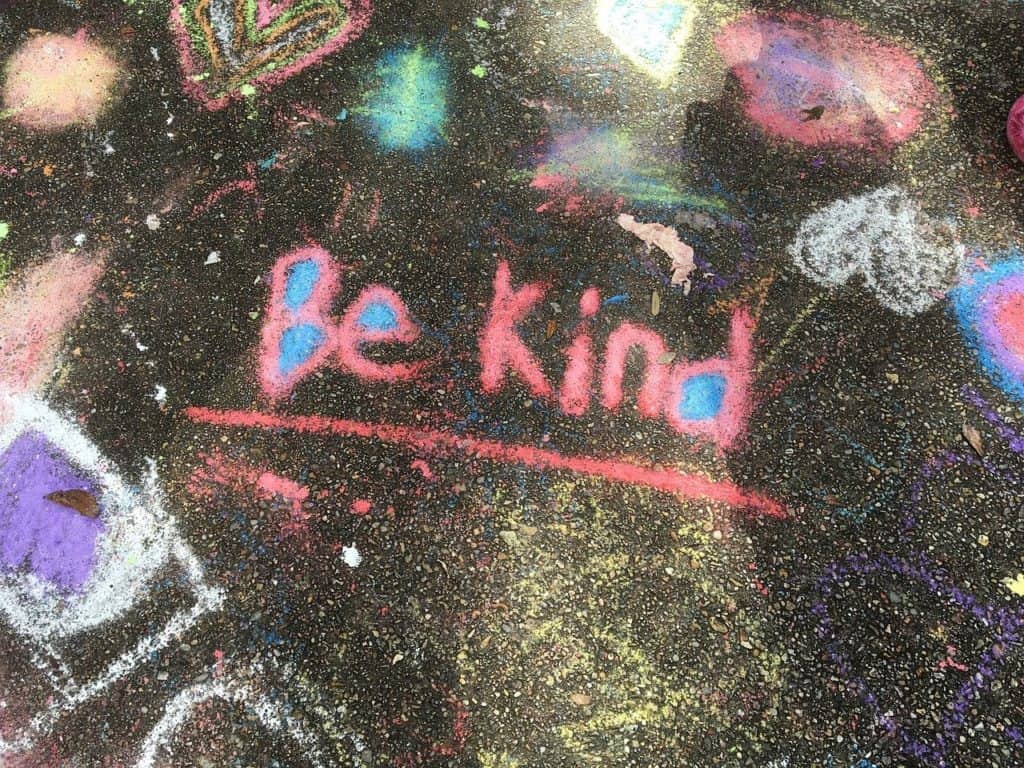 kindness, chalk, handwritten